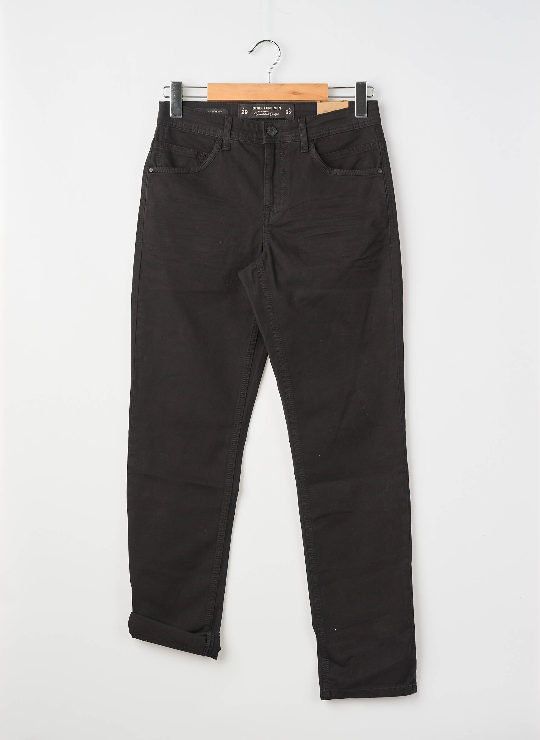 Jeans coupe slim poches taille normale noir STREET ONE homme
