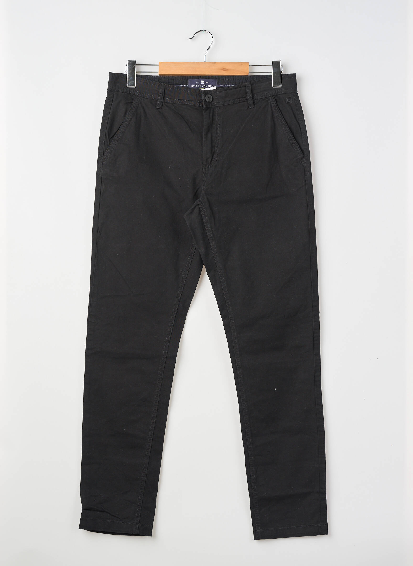 Pantalon chino poches taille normale noir STREET ONE homme
