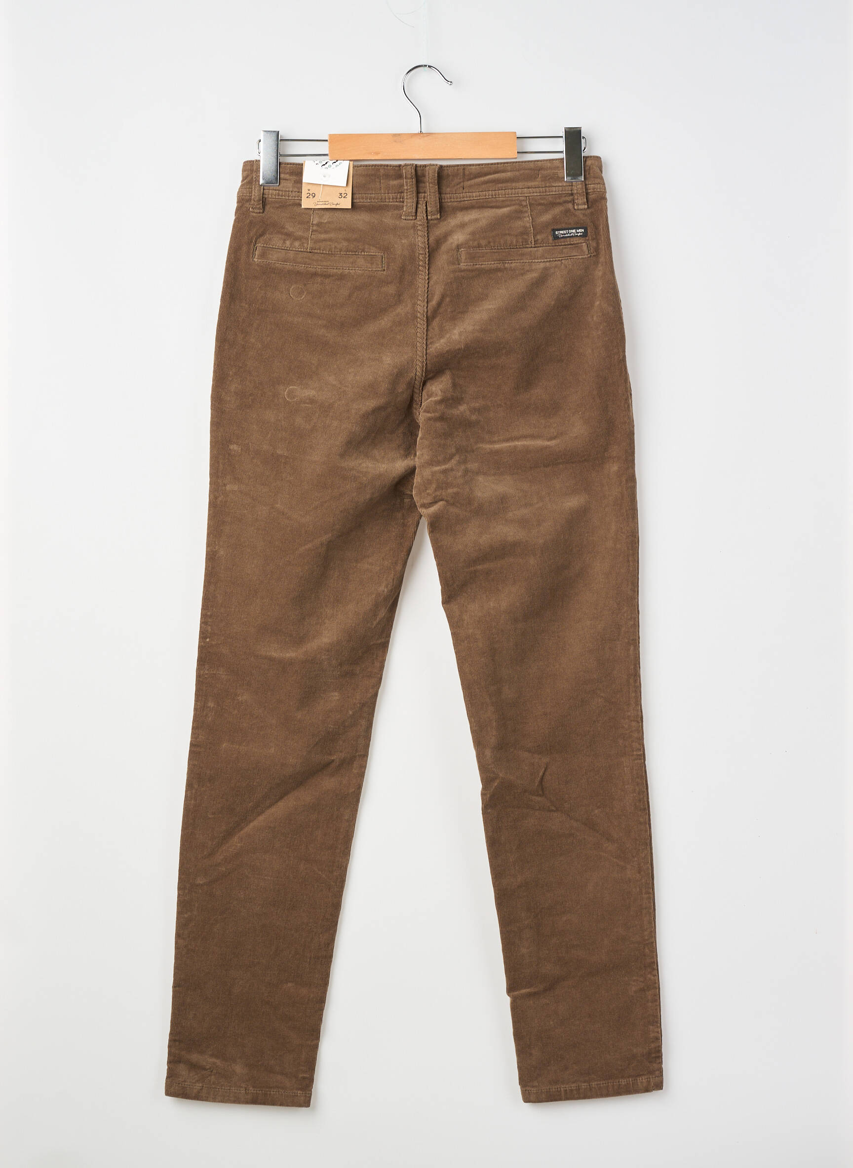 Pantalon chino poches taille normale marron STREET ONE homme