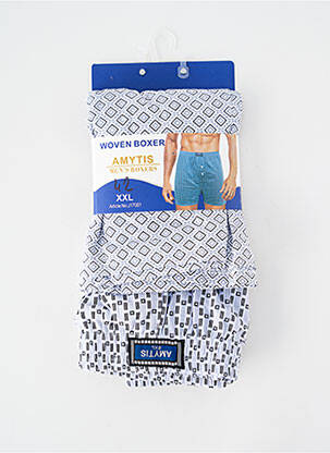 Caleçon tissage popeline bleu AMYTIS homme