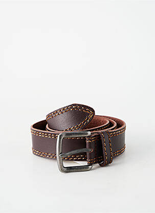 Ceinture coutures renforcées marron MR BOHEME homme