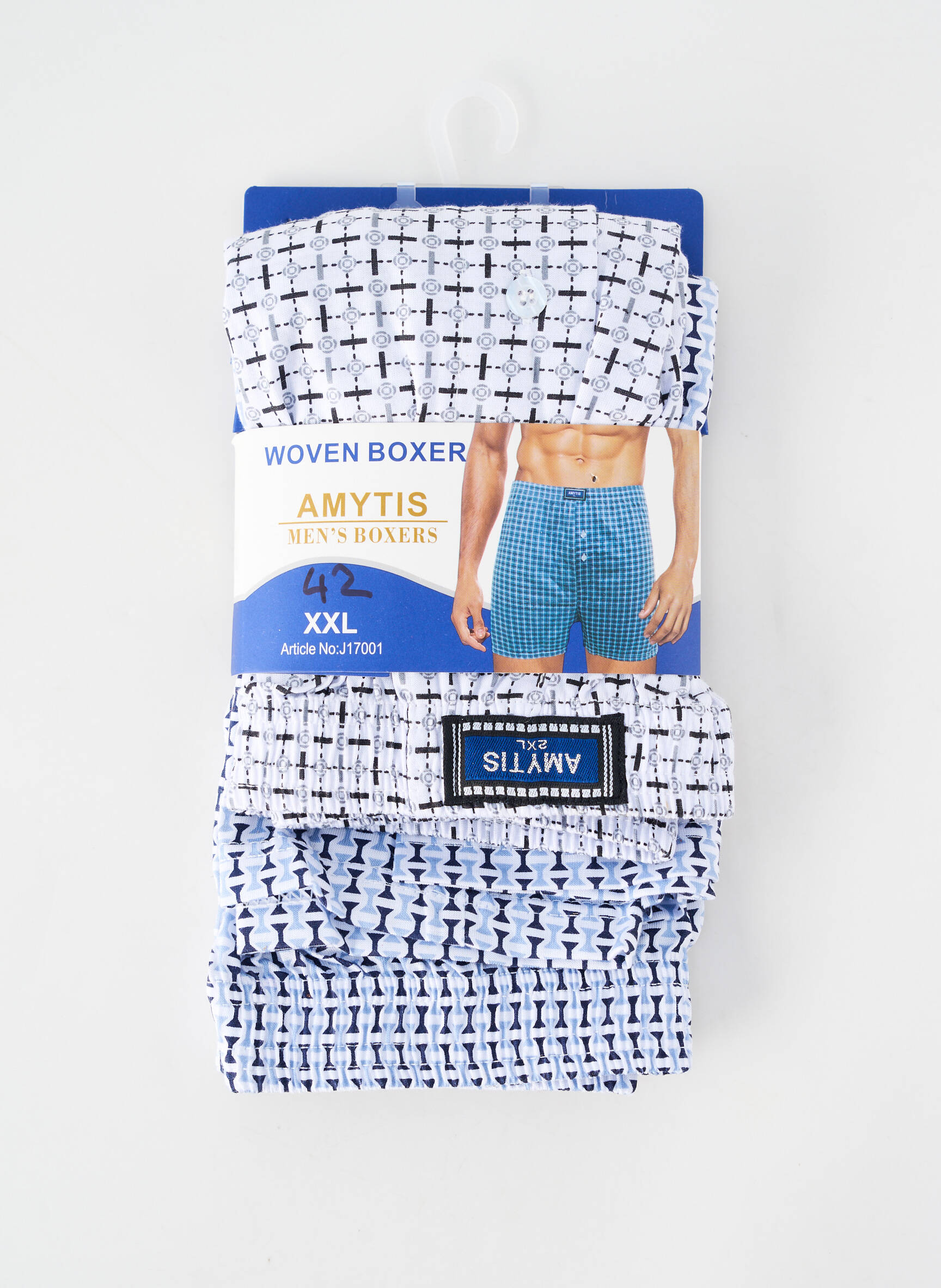 Caleçon imprimé fantaisie bleu AMYTIS homme