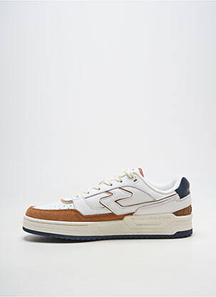 Baskets matière lisse bout rond blanc SCHMOOVE homme