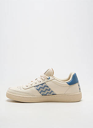 Baskets matière lisse talon plat jusqu'à 3cm blanc N'GO femme
