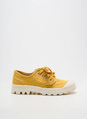 Baskets bout rond talon plat jusqu'à 3cm jaune PALLADIUM femme