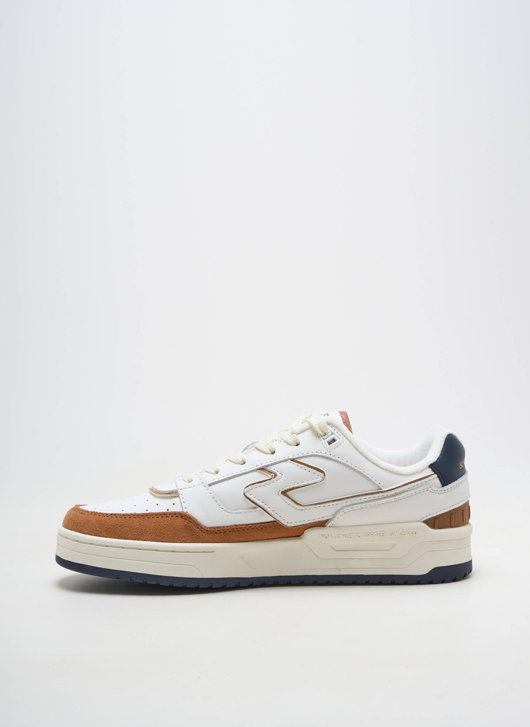 Baskets matière lisse bout rond blanc SCHMOOVE homme