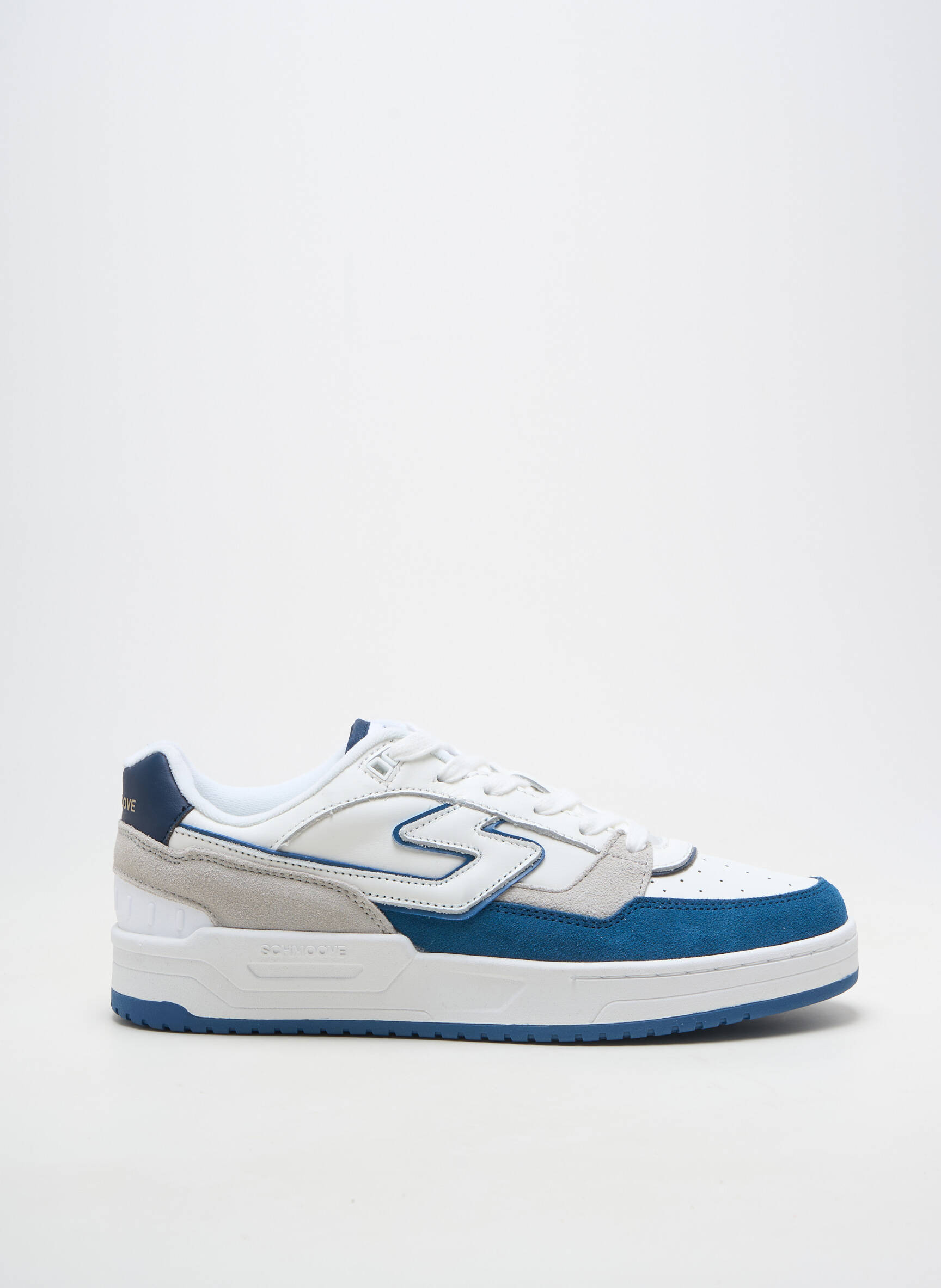Baskets matière lisse bout rond bleu SCHMOOVE homme
