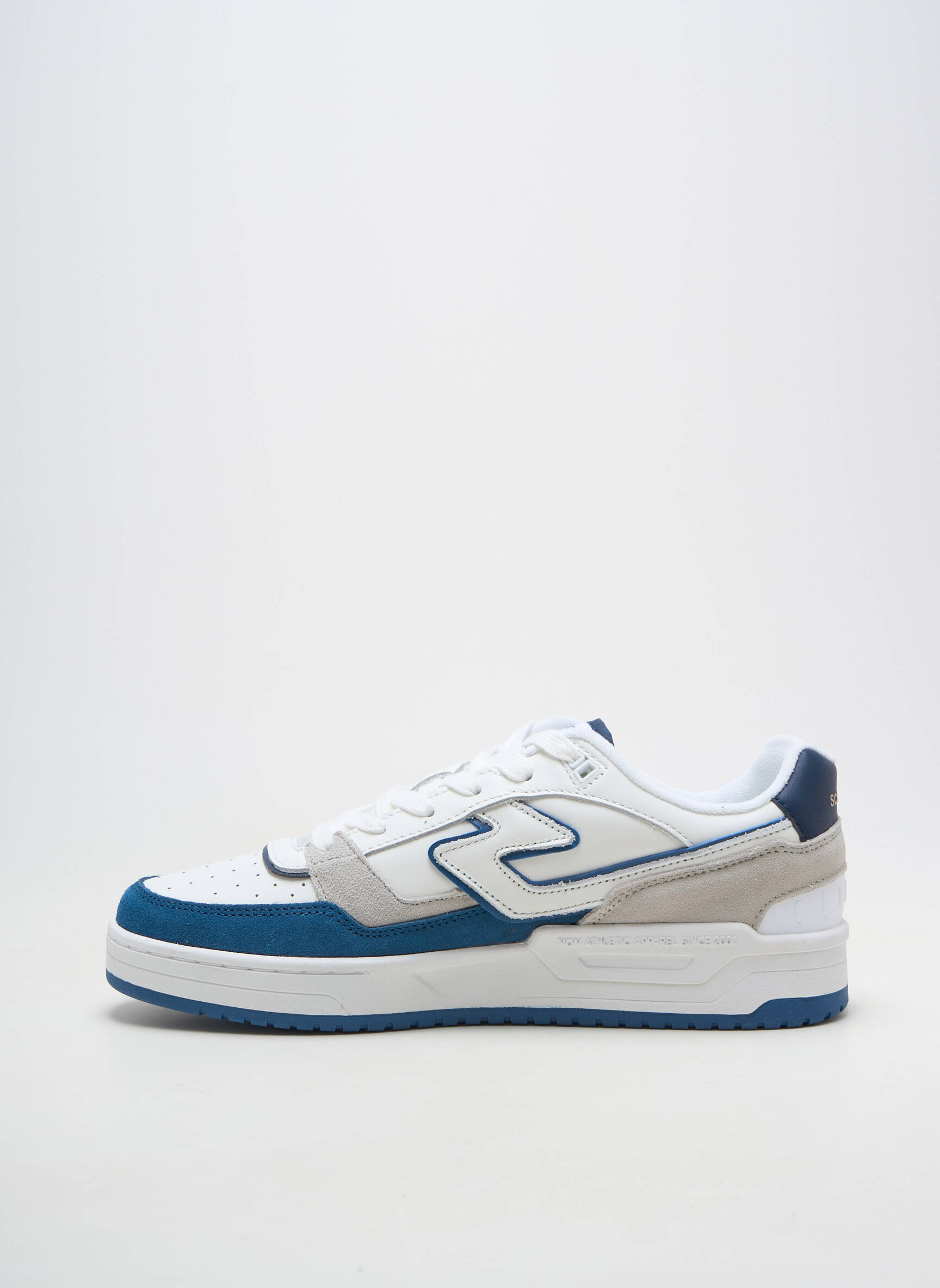 Baskets matière lisse bout rond bleu SCHMOOVE homme