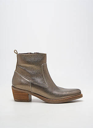 Bottines/boots matière lisse talon de 4 à 6cm or PATRICIA MILLER femme