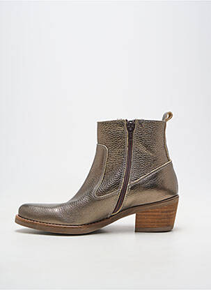 Bottines/boots matière lisse talon de 4 à 6cm or PATRICIA MILLER femme