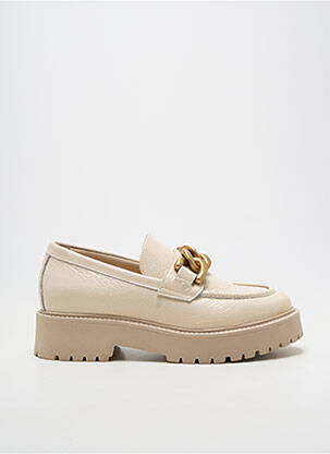 Mocassins matière lisse talon de 4 à 6cm beige NERO GIARDINI femme