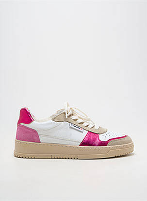 Baskets matière lisse talon plat jusqu'à 3cm blanc PLAY ONE femme