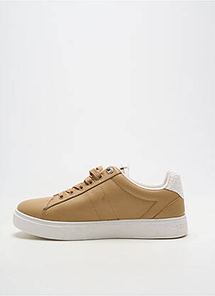 Baskets matière lisse talon plat jusqu'à 3cm marron TOMMY HILFIGER femme