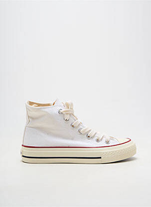 Baskets bout rond talon plat jusqu'à 3cm blanc VICTORIA femme