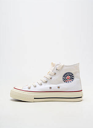 Baskets bout rond talon plat jusqu'à 3cm blanc VICTORIA femme