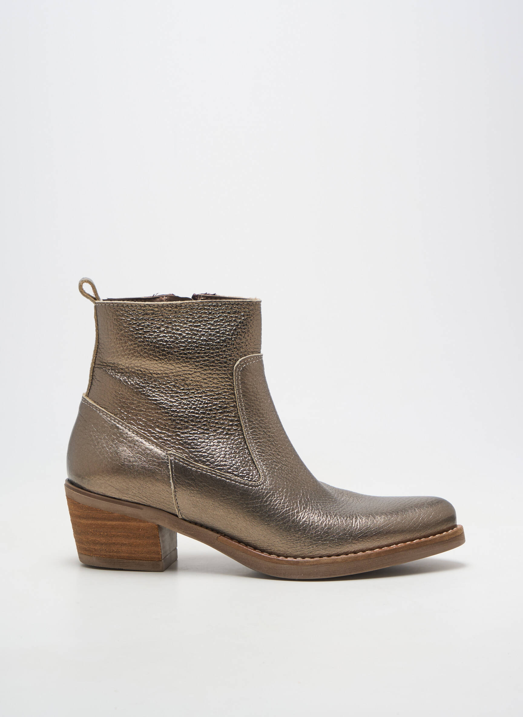Bottines/boots matière lisse talon de 4 à 6cm or PATRICIA MILLER femme