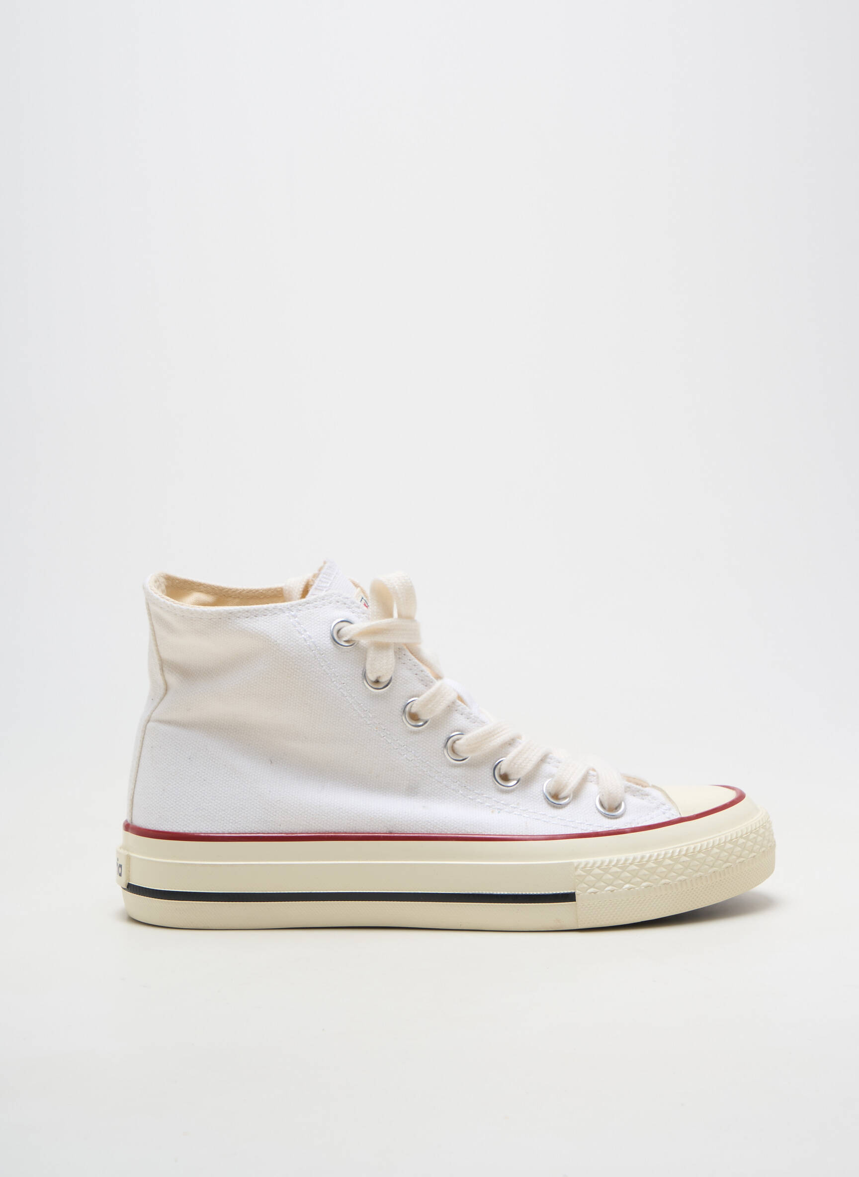 Baskets bout rond talon plat jusqu'à 3cm blanc VICTORIA femme