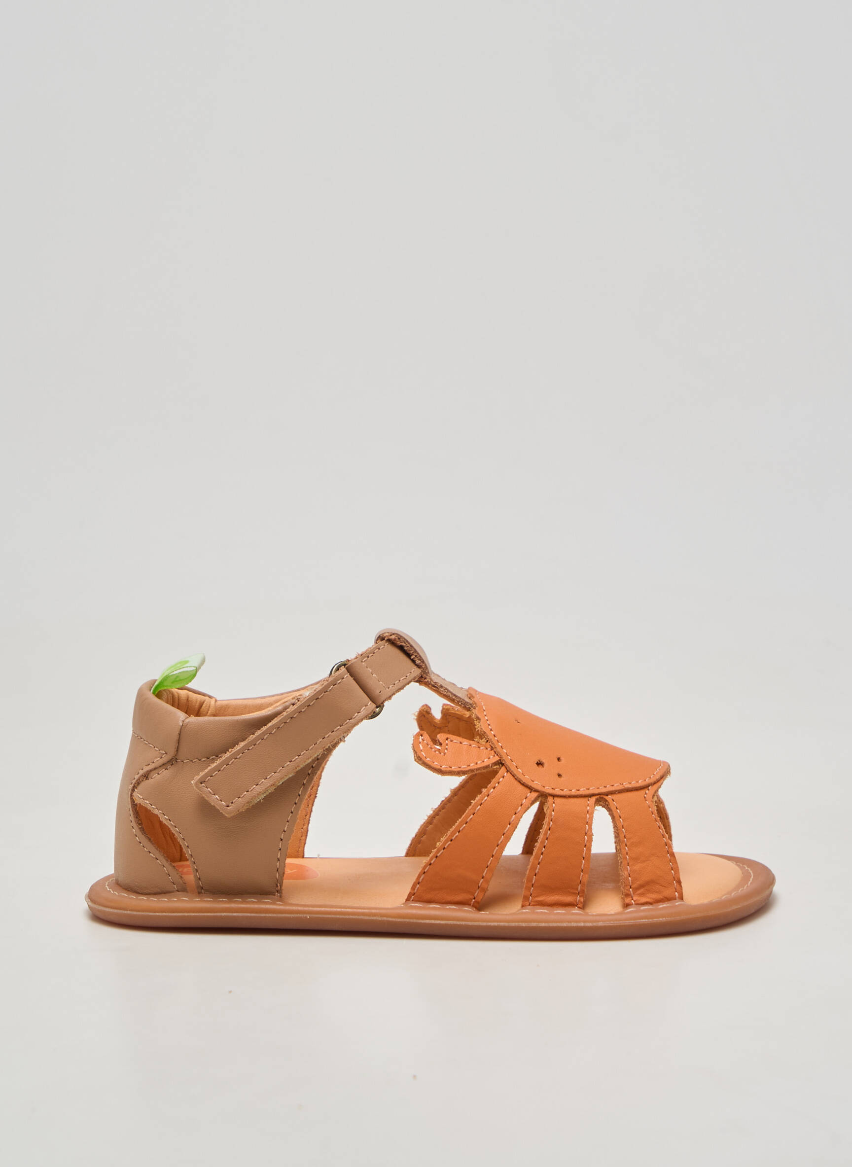 Sandales/nu pieds bout rond bout rond orange TIP TOEY JOEY fille