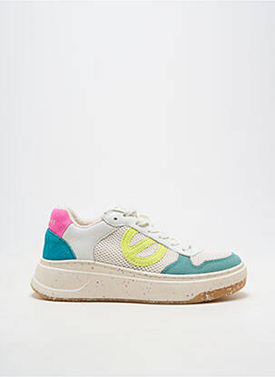 Baskets bout rond talon de 4 à 6cm blanc NO NAME femme