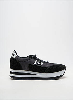 Baskets bout rond talon de 4 à 6cm noir NO NAME femme