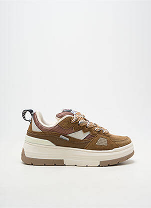 Baskets bout rond talon de 4 à 6cm marron NO NAME femme