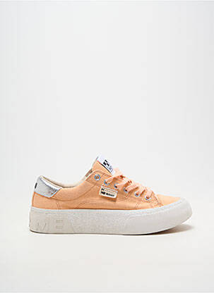 Baskets bout rond talon plat jusqu'à 3cm orange NO NAME femme