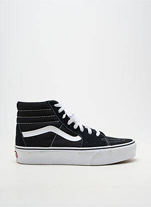 Baskets matière lisse bout rond noir VANS unisexe