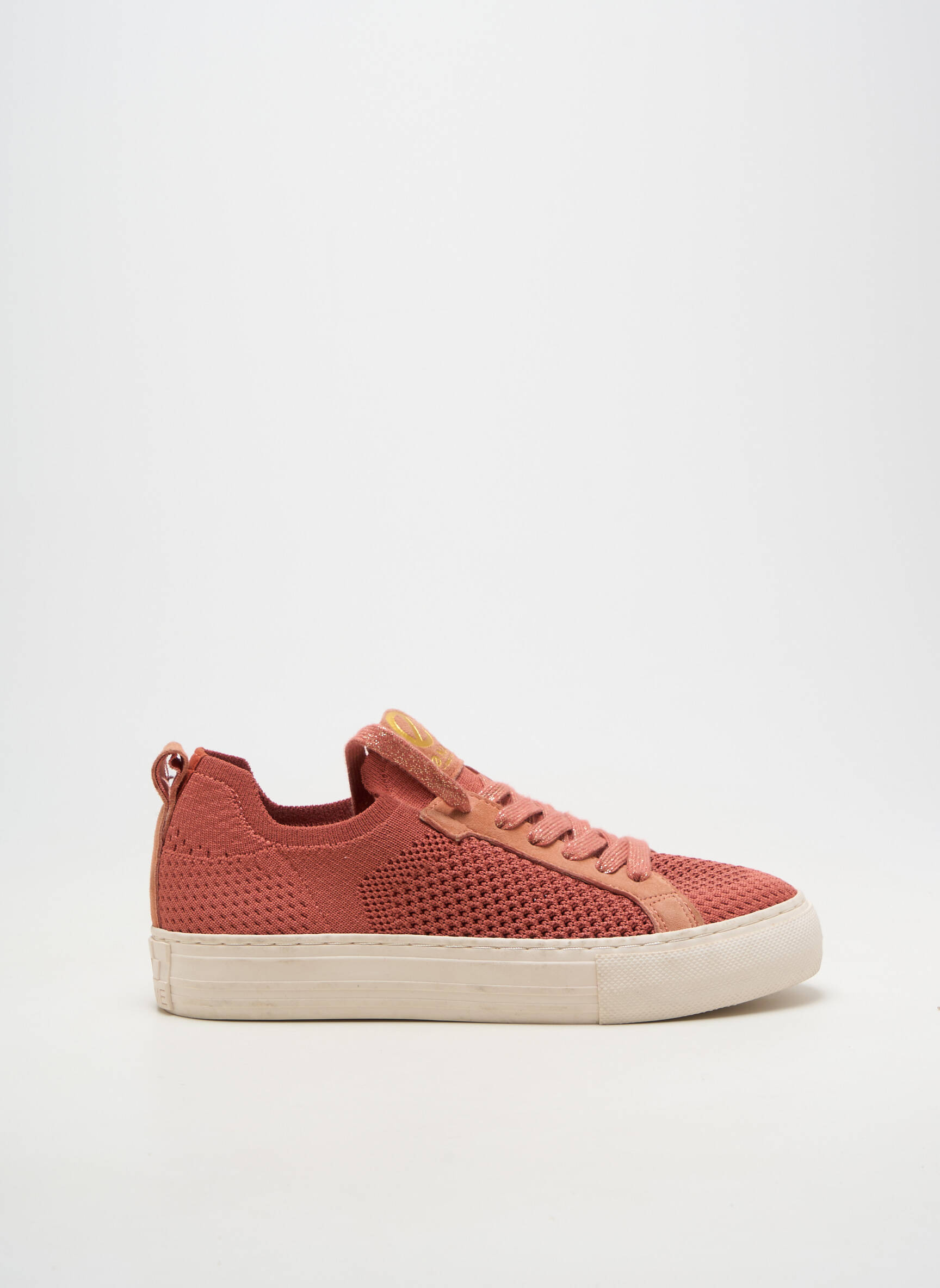 Baskets bout rond talon plat jusqu'à 3cm orange NO NAME femme