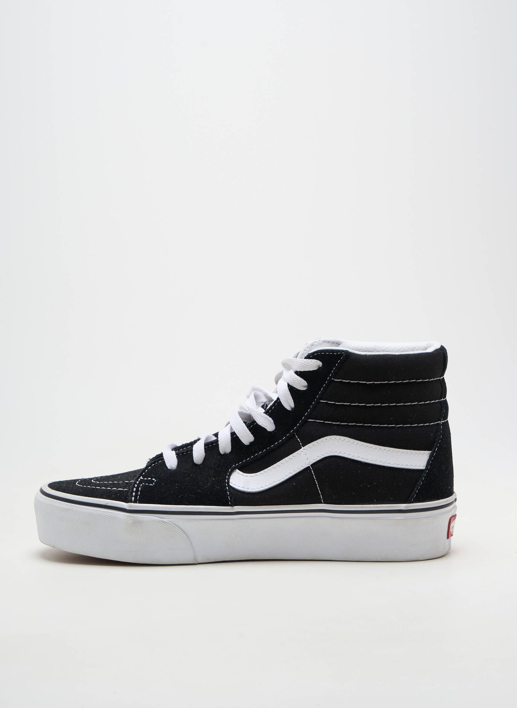 Baskets matière lisse bout rond noir VANS unisexe