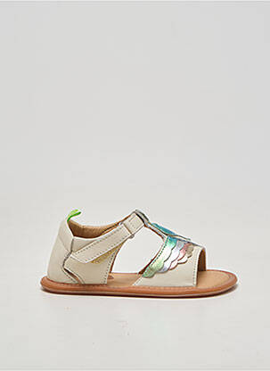 Sandales/nu pieds bout rond bout rond blanc TIP TOEY JOEY fille