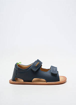 Sandales/nu pieds matière lisse bout rond bleu TIP TOEY JOEY garçon