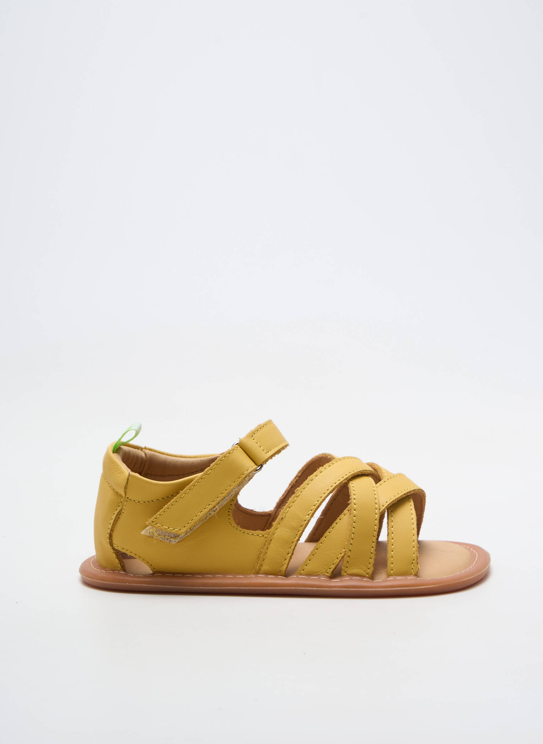 Sandales/nu pieds bout rond bout rond jaune TIP TOEY JOEY fille