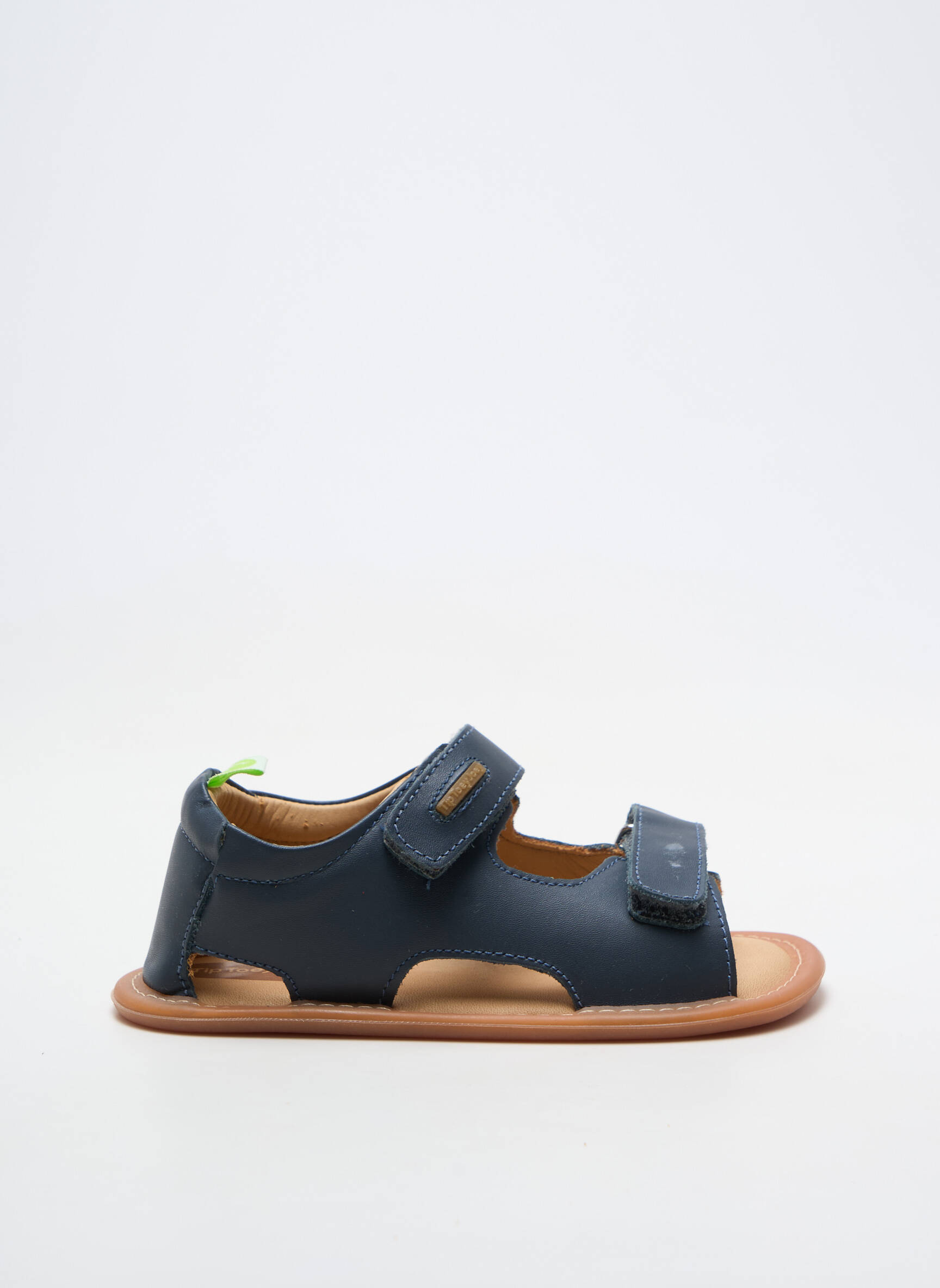 Sandales/nu pieds matière lisse bout rond bleu TIP TOEY JOEY garçon