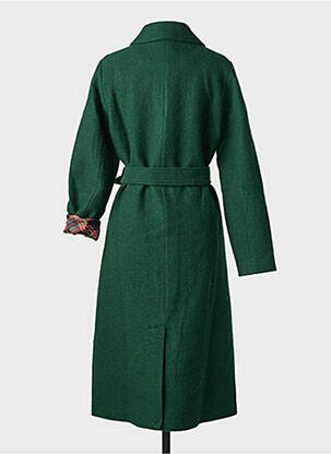Manteau long coupe cintrée sans capuche vert KING LOUIE femme
