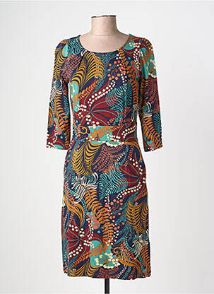 Robe mi-longue manches 3/4 manches 3/4 bleu KING LOUIE femme