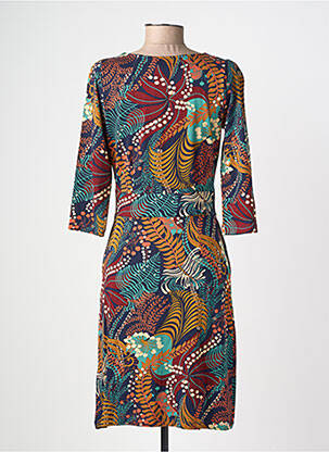 Robe mi-longue manches 3/4 manches 3/4 bleu KING LOUIE femme