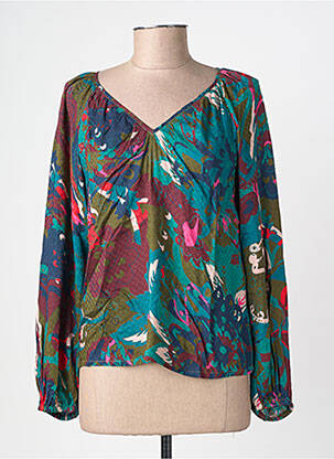 Blouse imprimé fantaisie manches longues vert WHITE STUFF femme