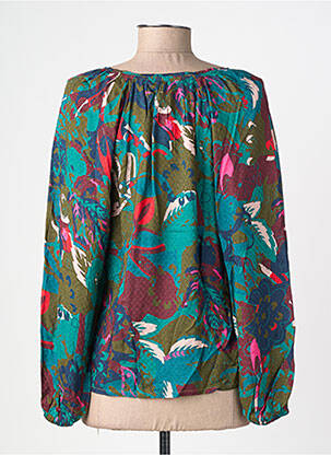 Blouse imprimé fantaisie manches longues vert WHITE STUFF femme