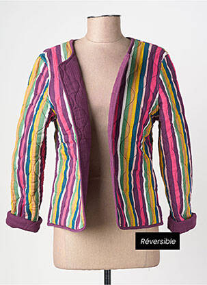 Veste casual col rond violet LA FIANCÉE femme
