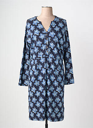 Robe mi-longue imprimé fleurs manches longues bleu WHITE STUFF femme