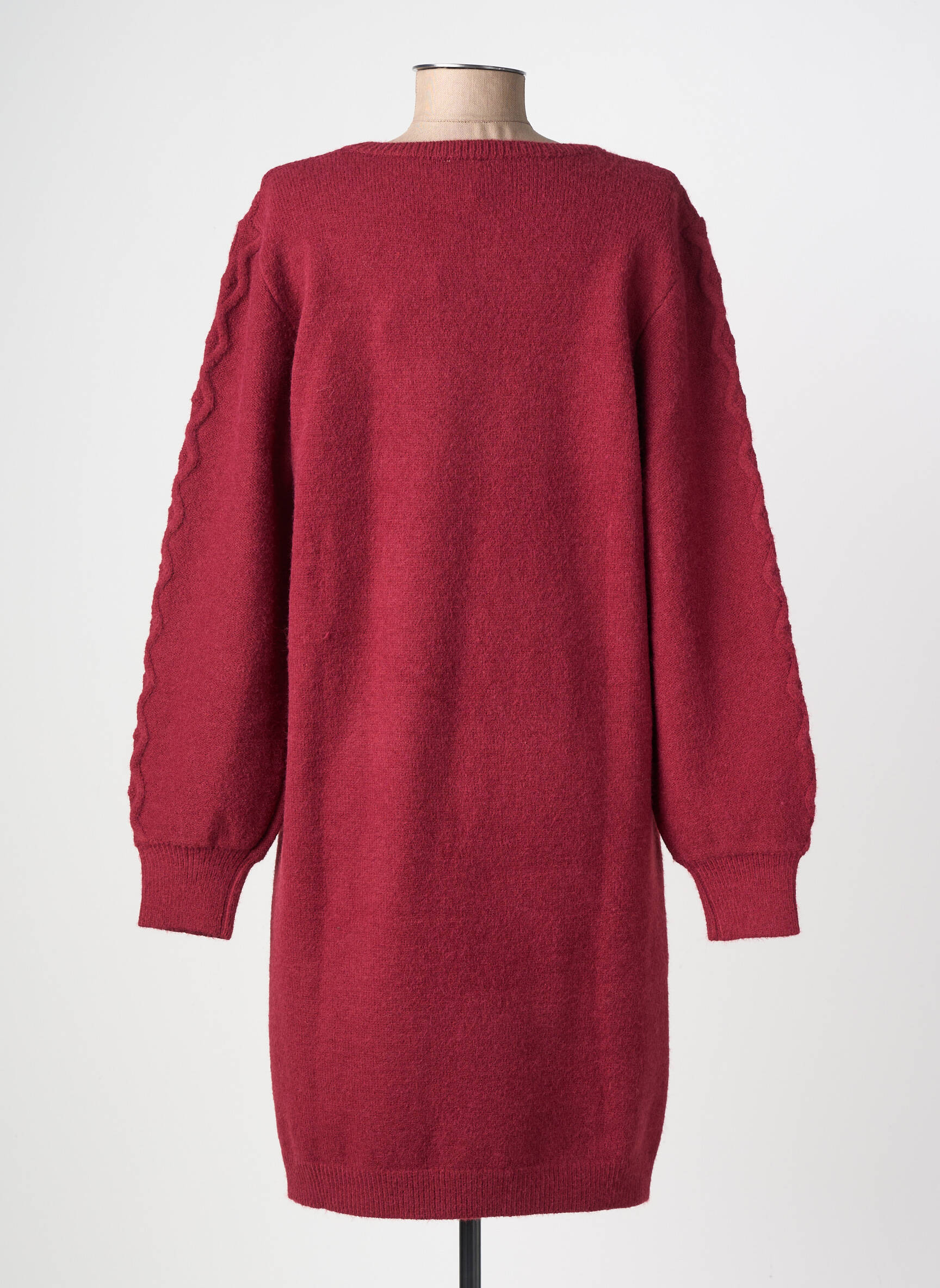 Robe pull resserrée sur le bas manches longues rouge LA FIANCÉE femme