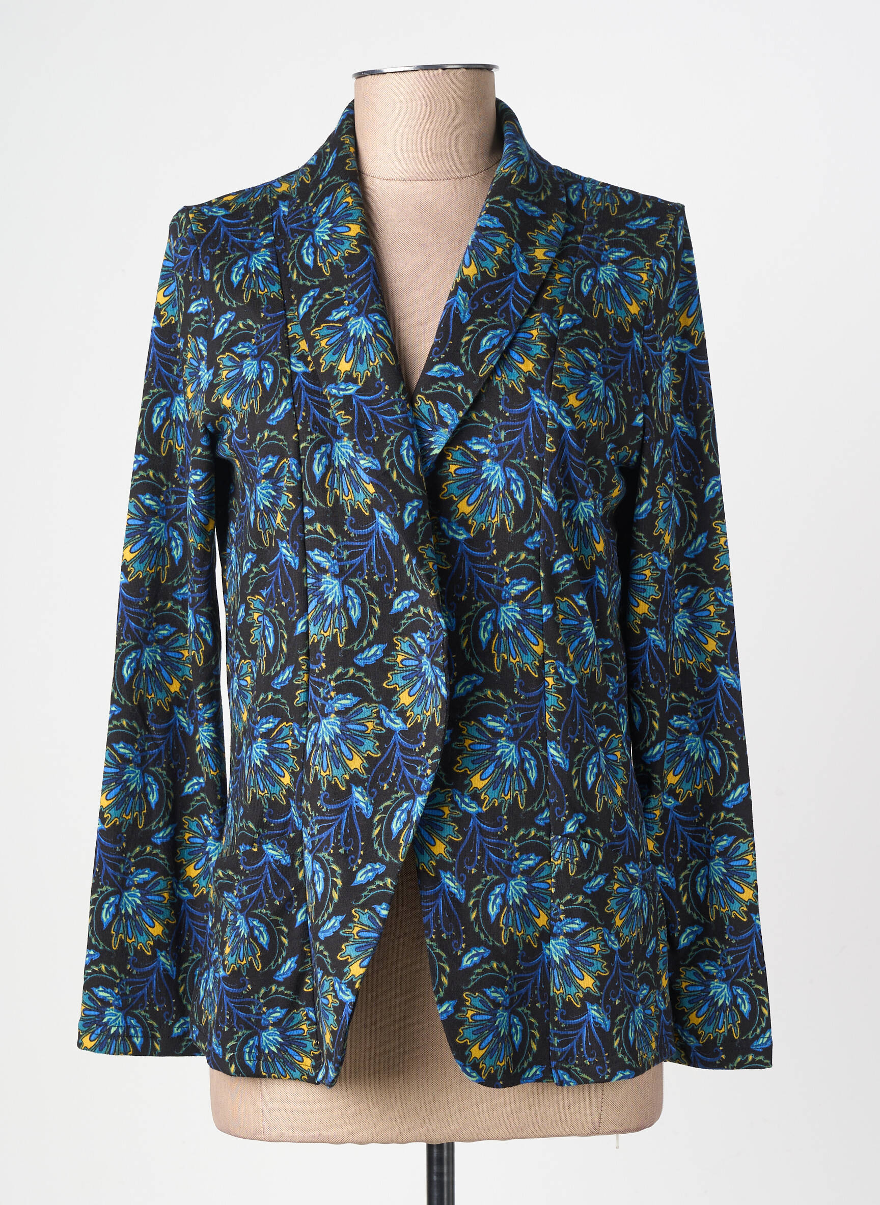 Blazer col châle bleu LA FIANCÉE femme