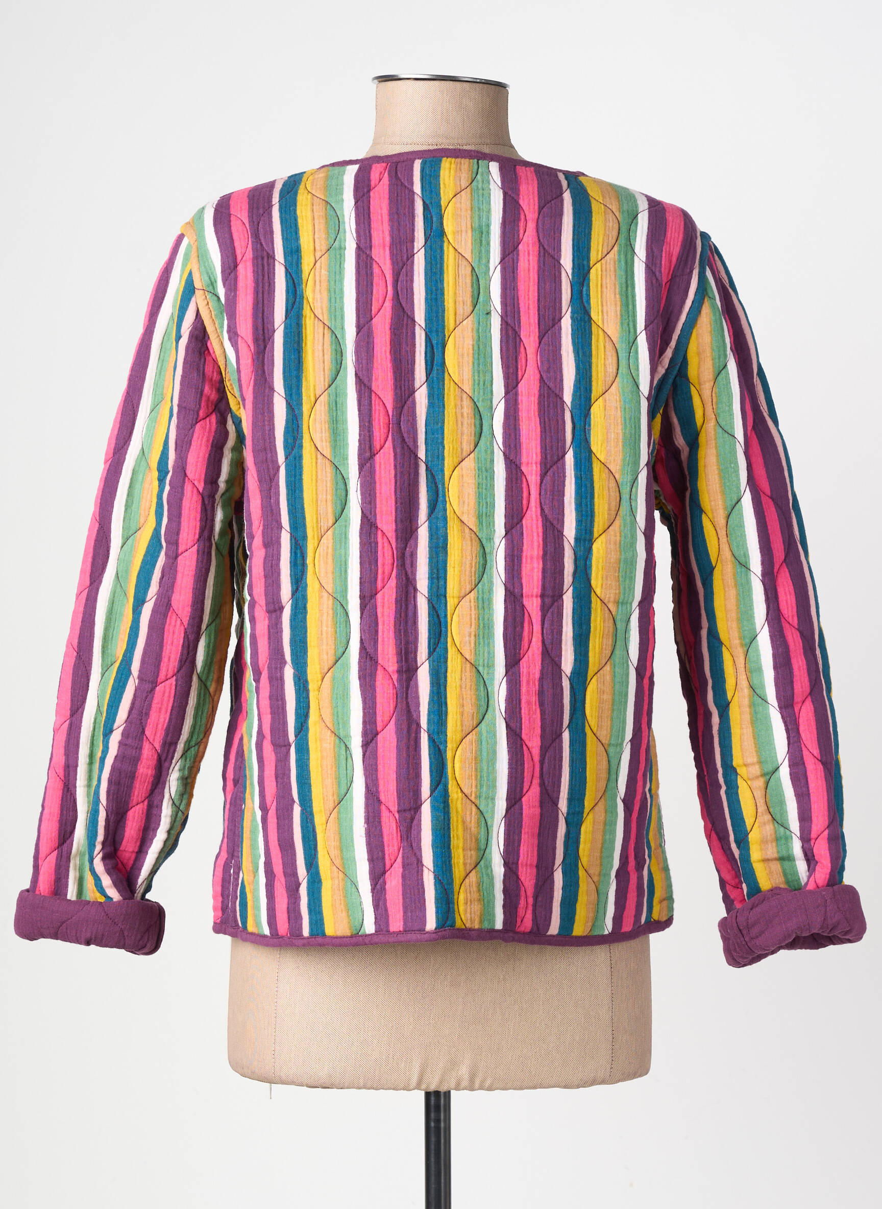Veste casual col rond violet LA FIANCÉE femme