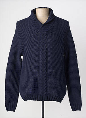 Pull col v manches longues bleu MAT DE MISAINE homme