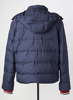 Doudoune manches longues a capuche bleu DELAHAYE homme