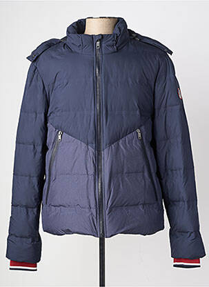 Doudoune manches longues a capuche bleu DELAHAYE homme