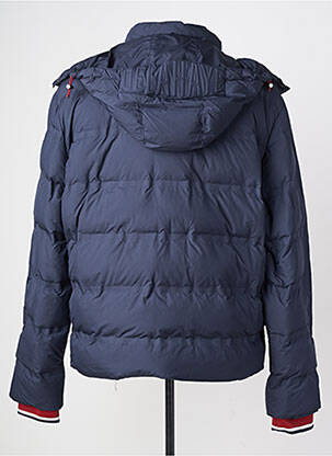 Doudoune manches longues a capuche bleu DELAHAYE homme