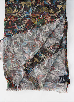 Foulard tissage popeline vert DELAHAYE femme