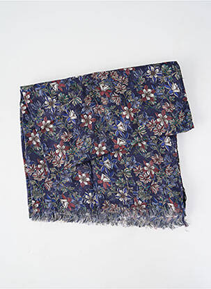 Foulard tissage popeline bleu DELAHAYE femme