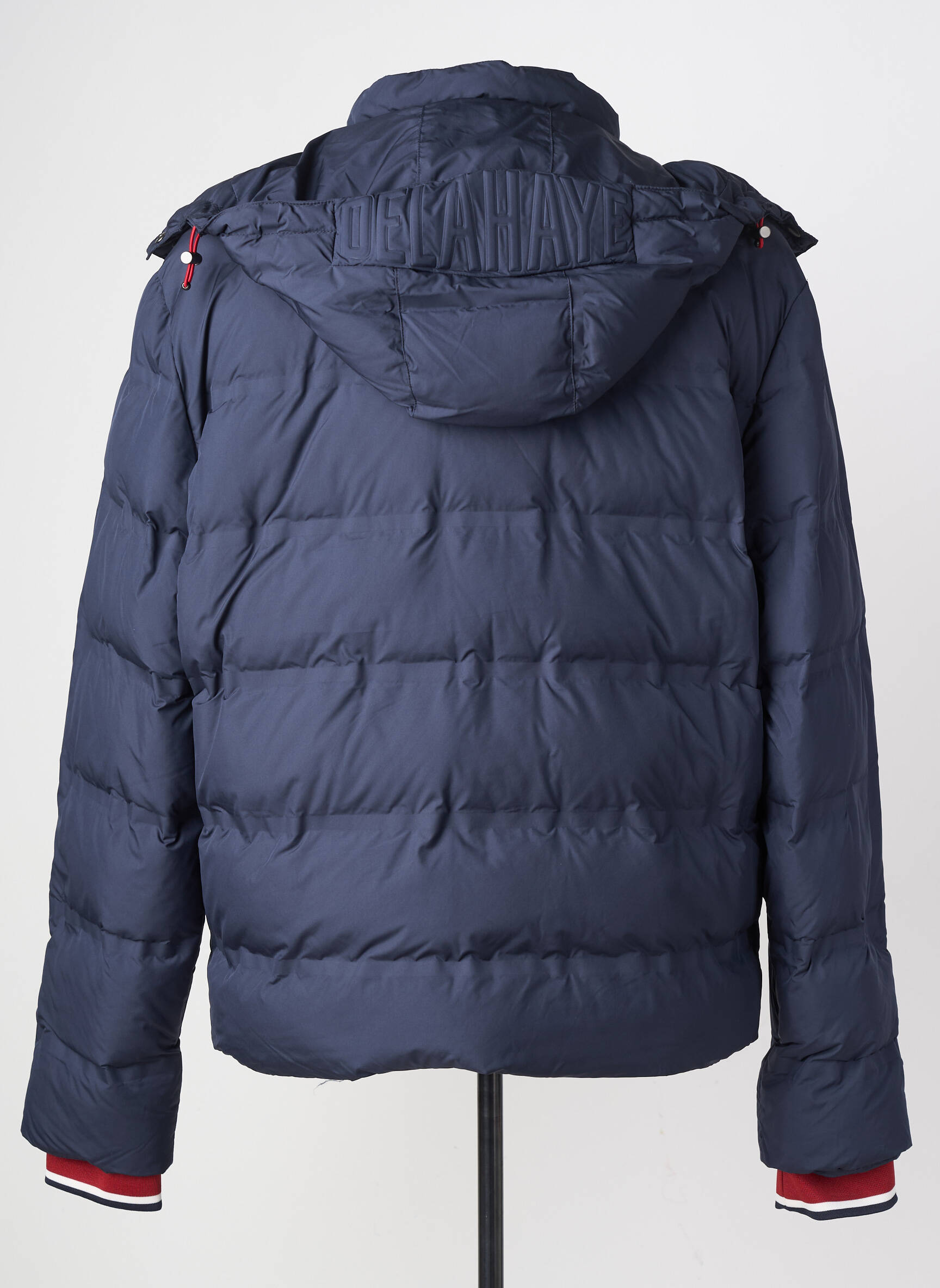 Doudoune manches longues a capuche bleu DELAHAYE homme